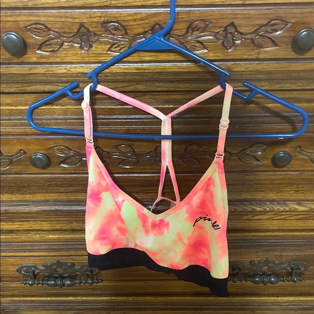 Victoria's Secret Pink and Orange Sports Bra